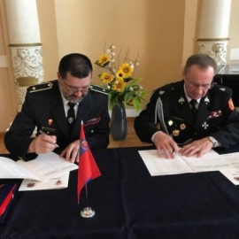 Krynica Zdrój- podpisanie porozumienia pomiędzy ZOP ZOSP RP w Nowym Saczu a UO DPO SR Bardejov
