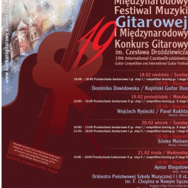 XIX Międzynarodowego Festiwalu Muzyki Gitarowej i Międzynarodowego Konkursu Gitarowego im. Czesława Droździewicza